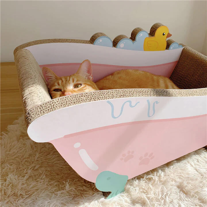 Duckling Bathtub Cat Scratcher